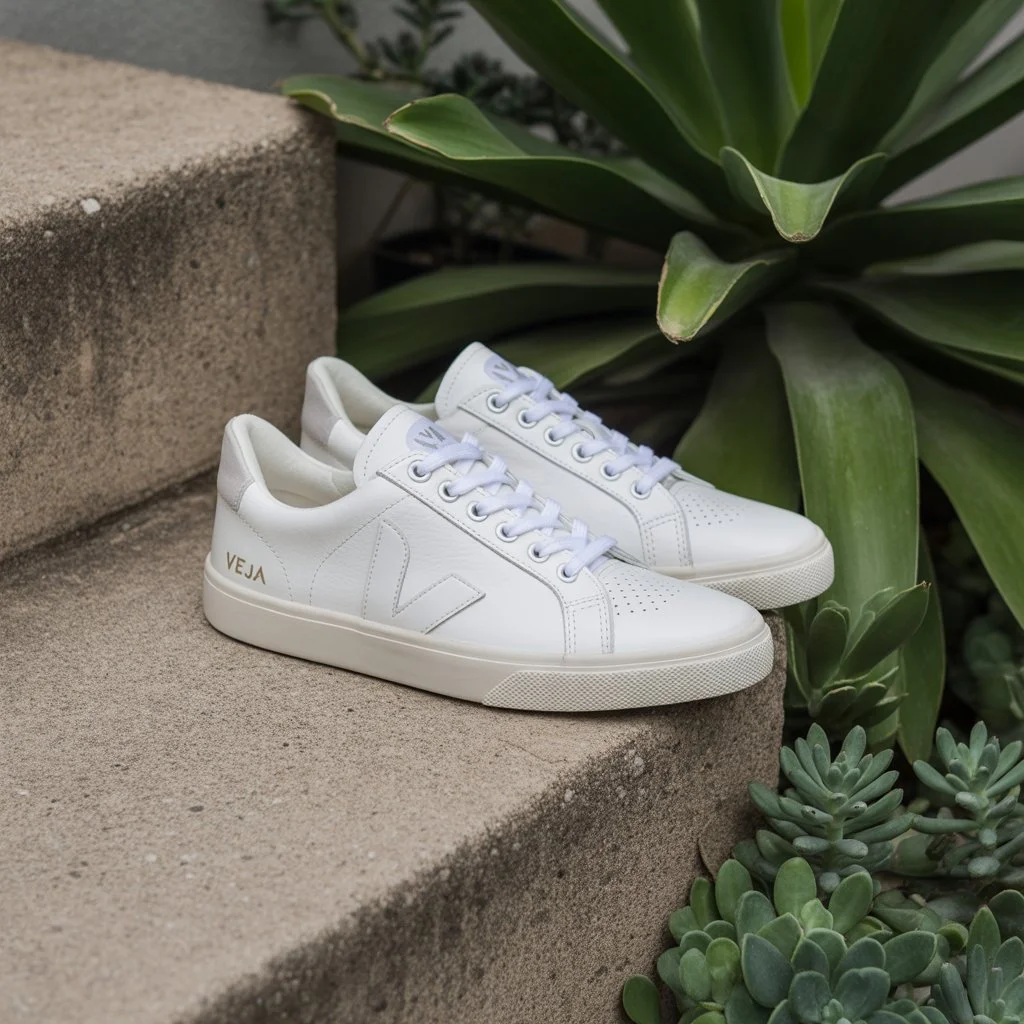 pair-of-white-veja-sneakers-placed