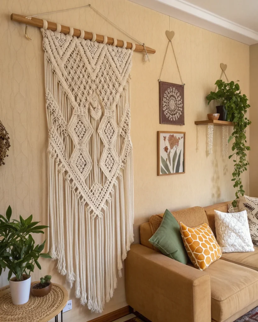 1. DIY Macramé Wall Hanging