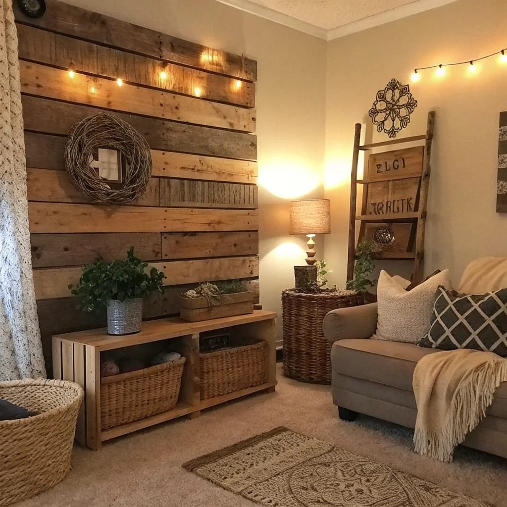 1. Rustic Wooden Pallet Wall Art