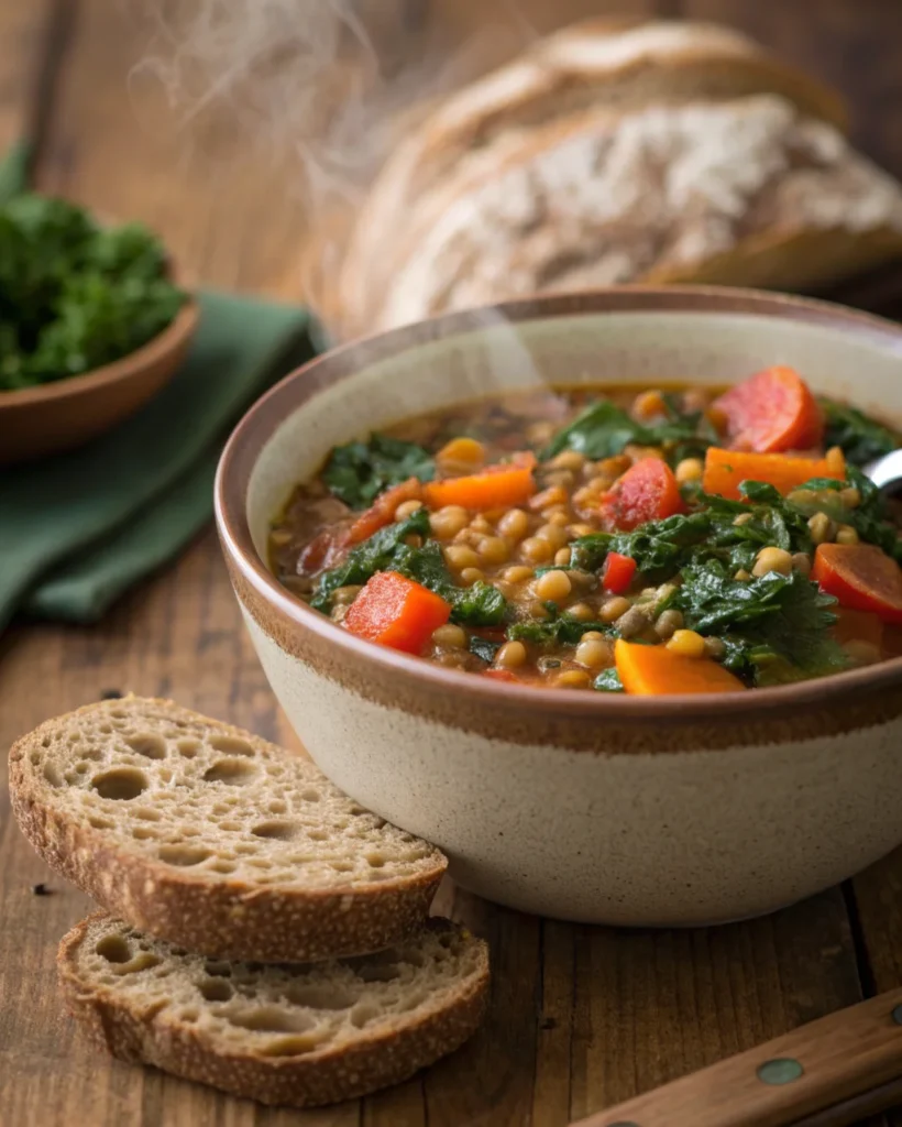 14. Vegetarian Lentil Stew with Kale