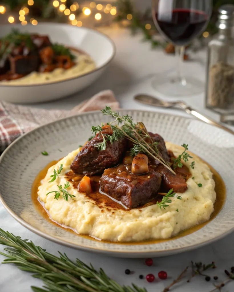 16. Braised Short Ribs with Polenta