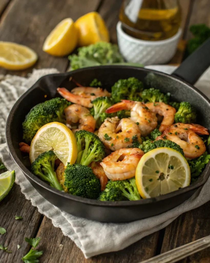 17. Lemon Garlic Shrimp and Broccoli
