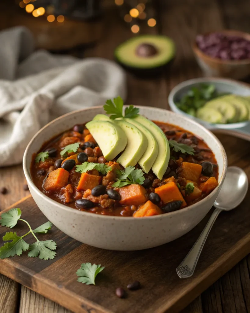 18. Sweet Potato and Black Bean Chili