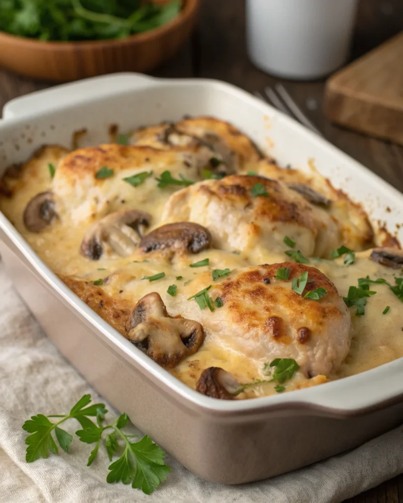 2. Creamy Chicken and Mushroom Casserole