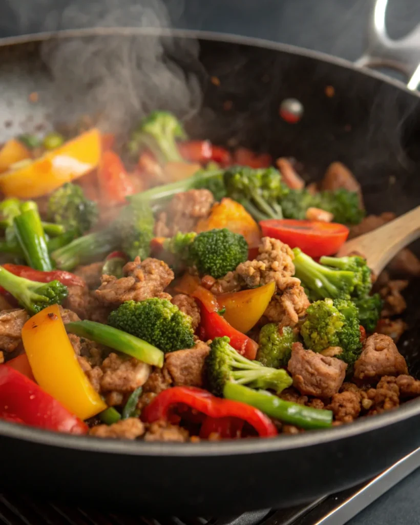 3. Turkey and Veggie Stir-Fry
