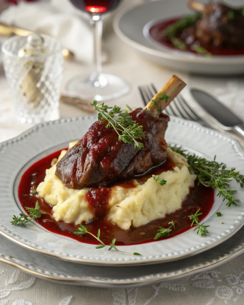 4. Slow-Cooked Lamb Shanks with Red Wine