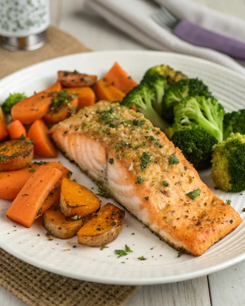 5. Salmon with Roasted Veggies