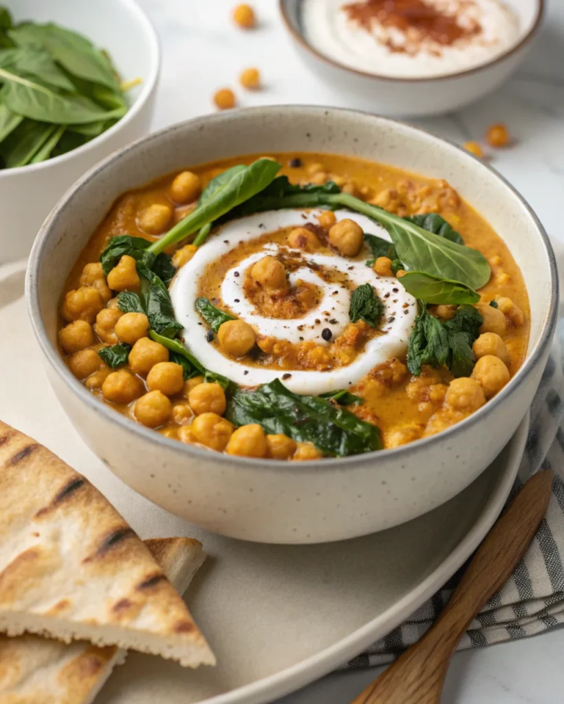 6. Chickpea and Spinach Curry