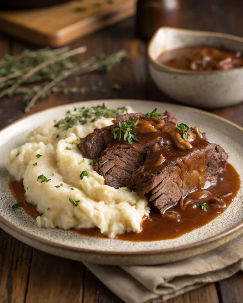 8. Pot Roast with Garlic Mashed Potatoes