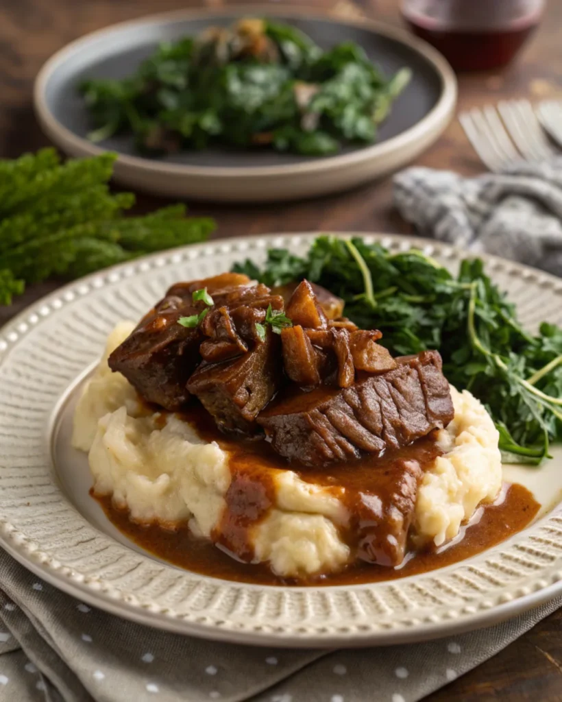 9. Braised Short Ribs with Mashed Potatoes
