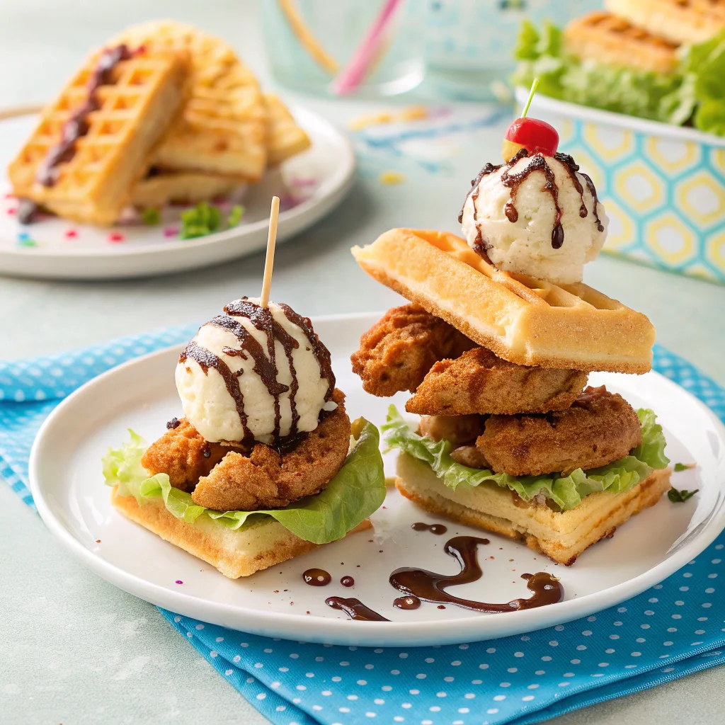 9. Mini Waffle Sandwiches