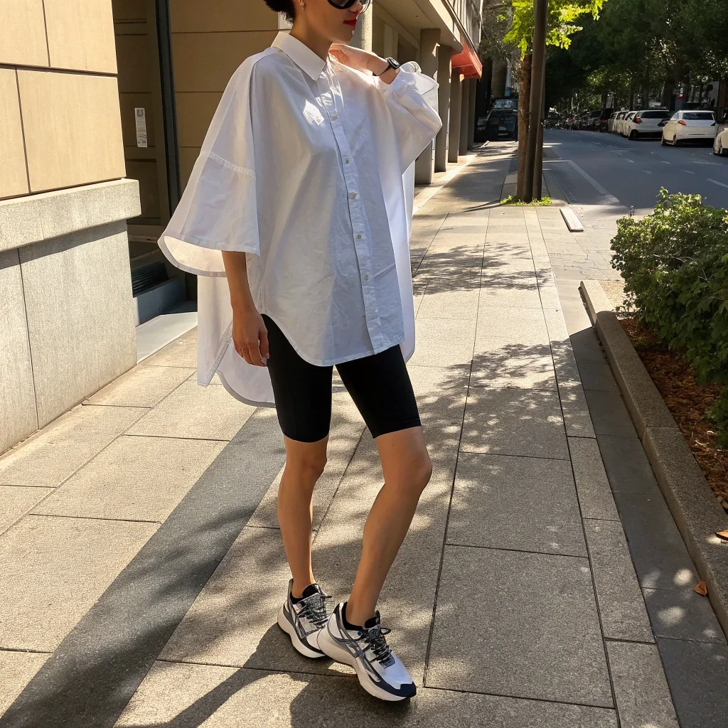 Oversized Shirt + Bike Shorts 22