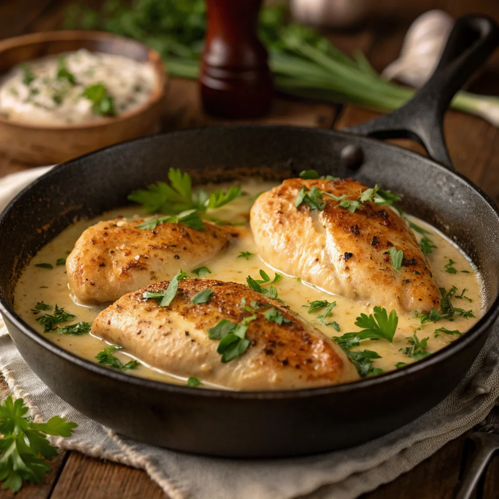 1. Creamy Garlic Butter Chicken