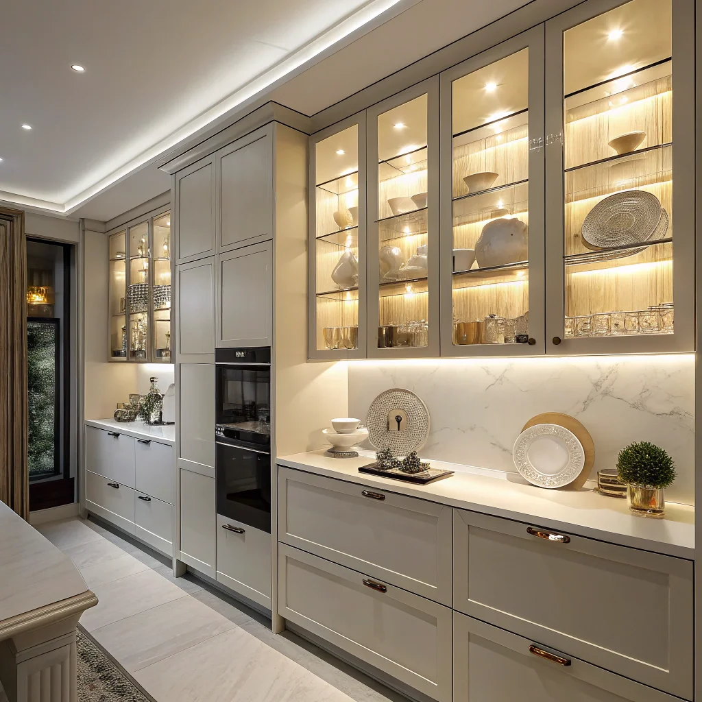 15. Glass-Front Cabinets
