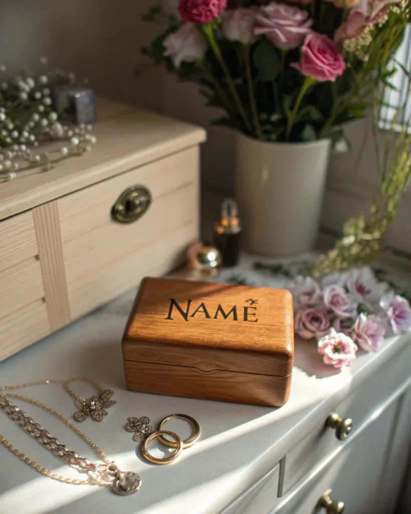 17. Engraved Wooden Keepsake Box
