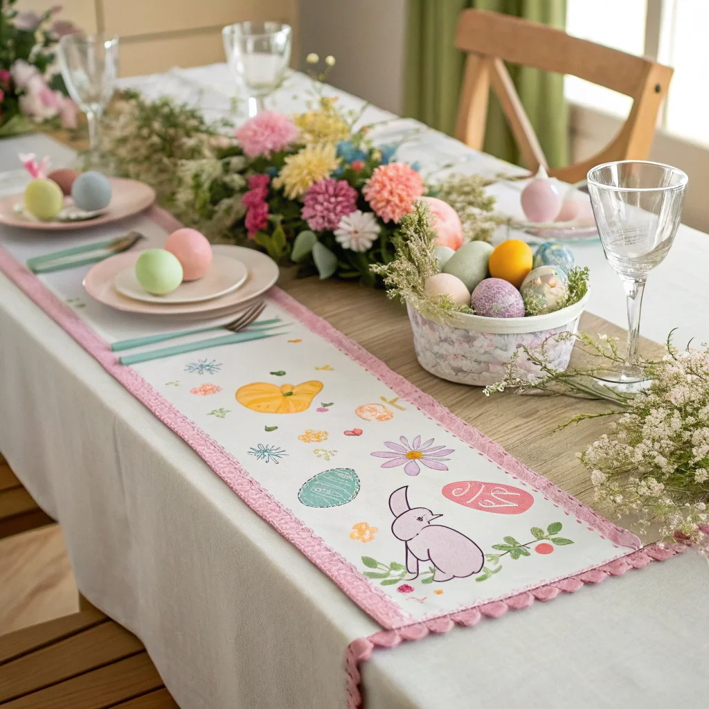 17. Spring-Themed Table Runner