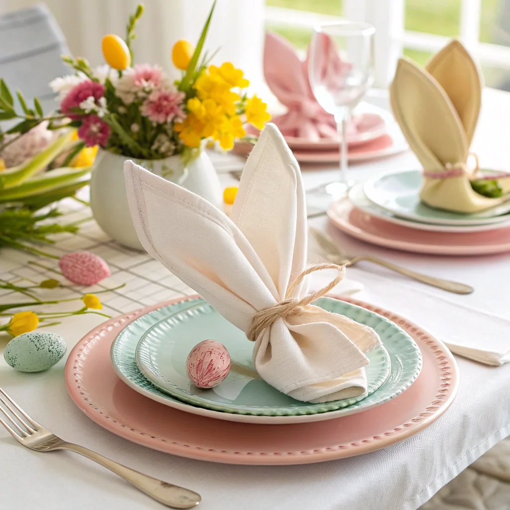 2. Bunny Ear Napkin Rings
