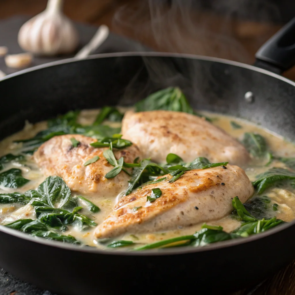 5. Creamy Spinach Chicken Skillet