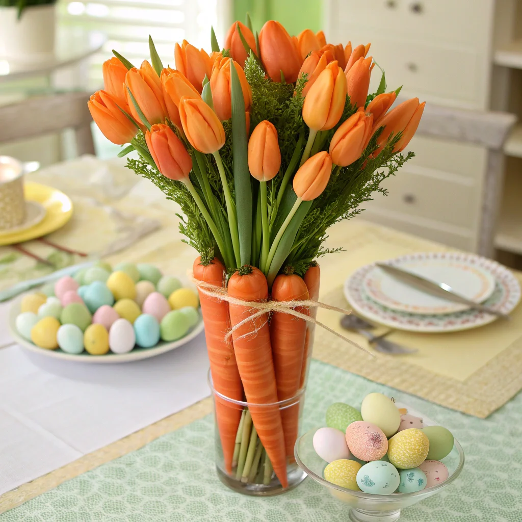 9. Carrot-Themed Centerpiece