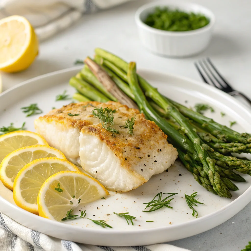 Baked Cod with Asparagus
