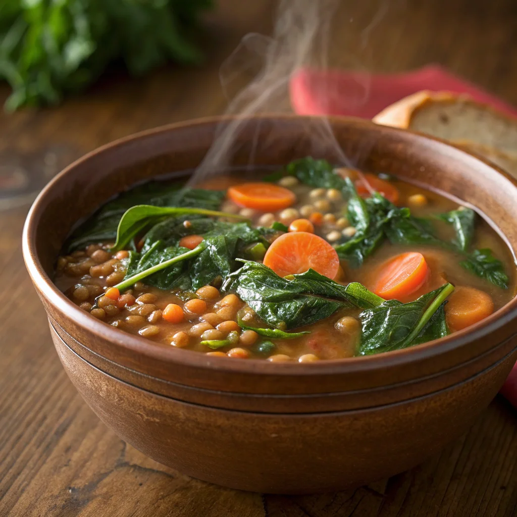 Lentil Soup with Spinach