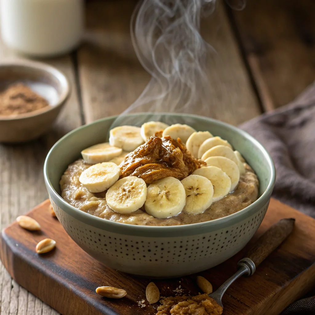 Oats with Almond Butter and Banana