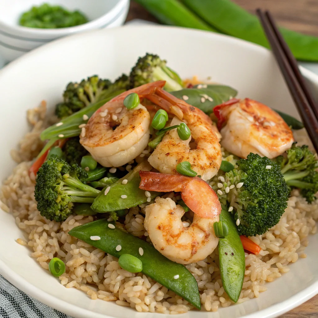 Shrimp and Brown Rice Stir-Fry