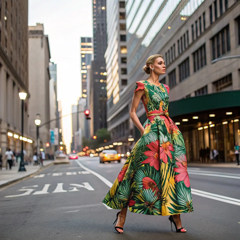 Bold Printed Midi
