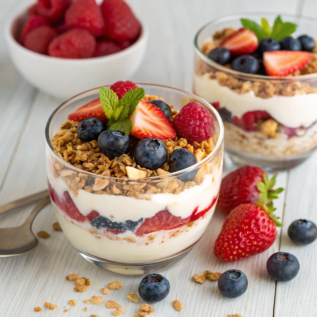 Colorful Yogurt Fruit Parfait
