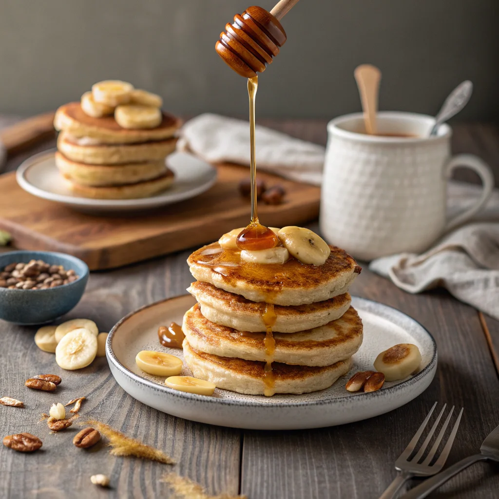 Fluffy Banana Oat Pancakes