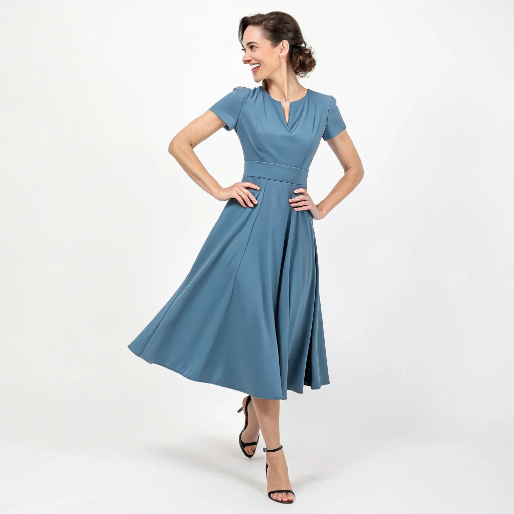 Midi Dress with a Modern Twist