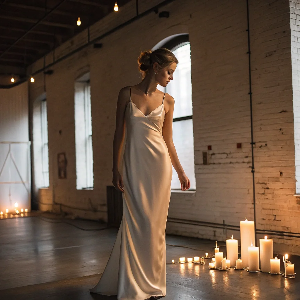 Modern Minimalist Satin Slip