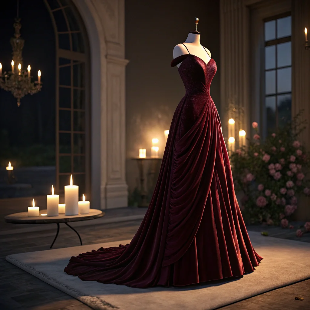 Ruched Velvet Romance