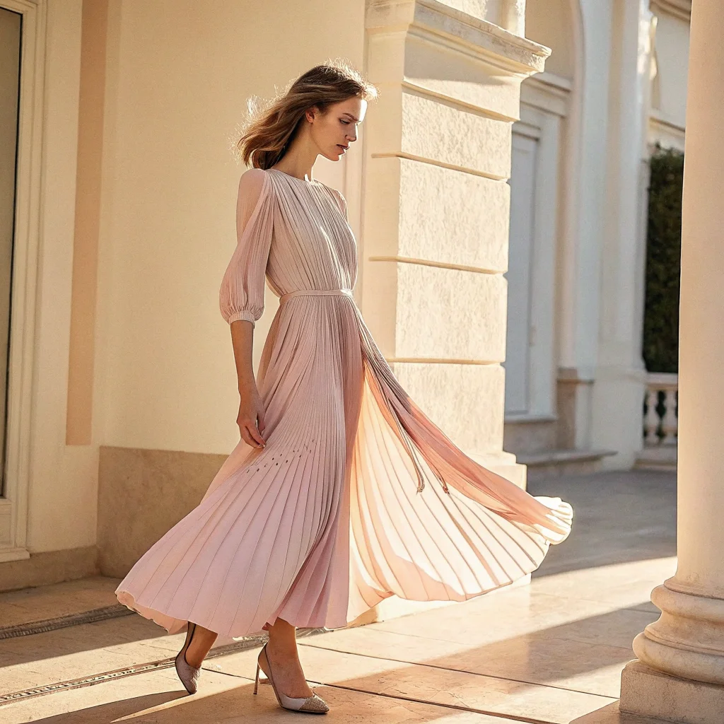 Soft Pleated Midi
