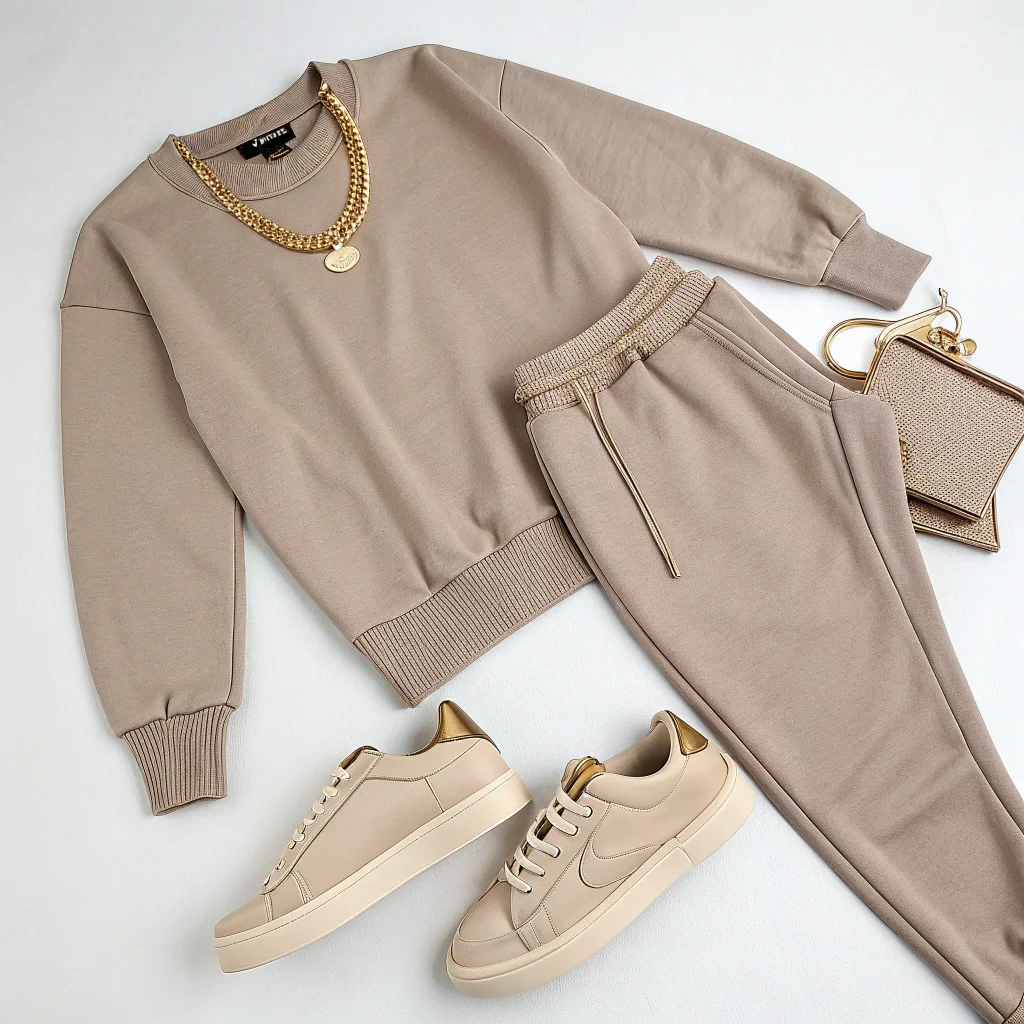 Taupe Pullover with Matching Joggers